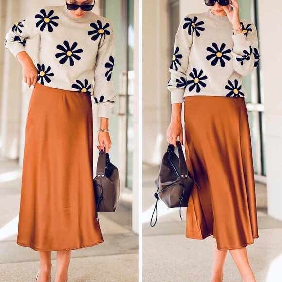 Sweaters for Women Fall Fashion 2025 Trendy Long Sleeve Turtleneck Pullover Lant - Picture 4 of 5